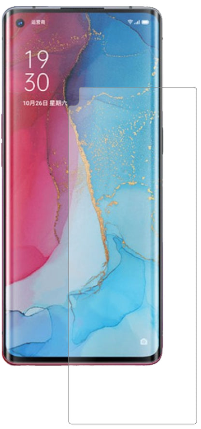 OppoReno3 Pro mit aufgebrachter dipos Panzerfolie, die lästige Fingerabdrücke minimiert