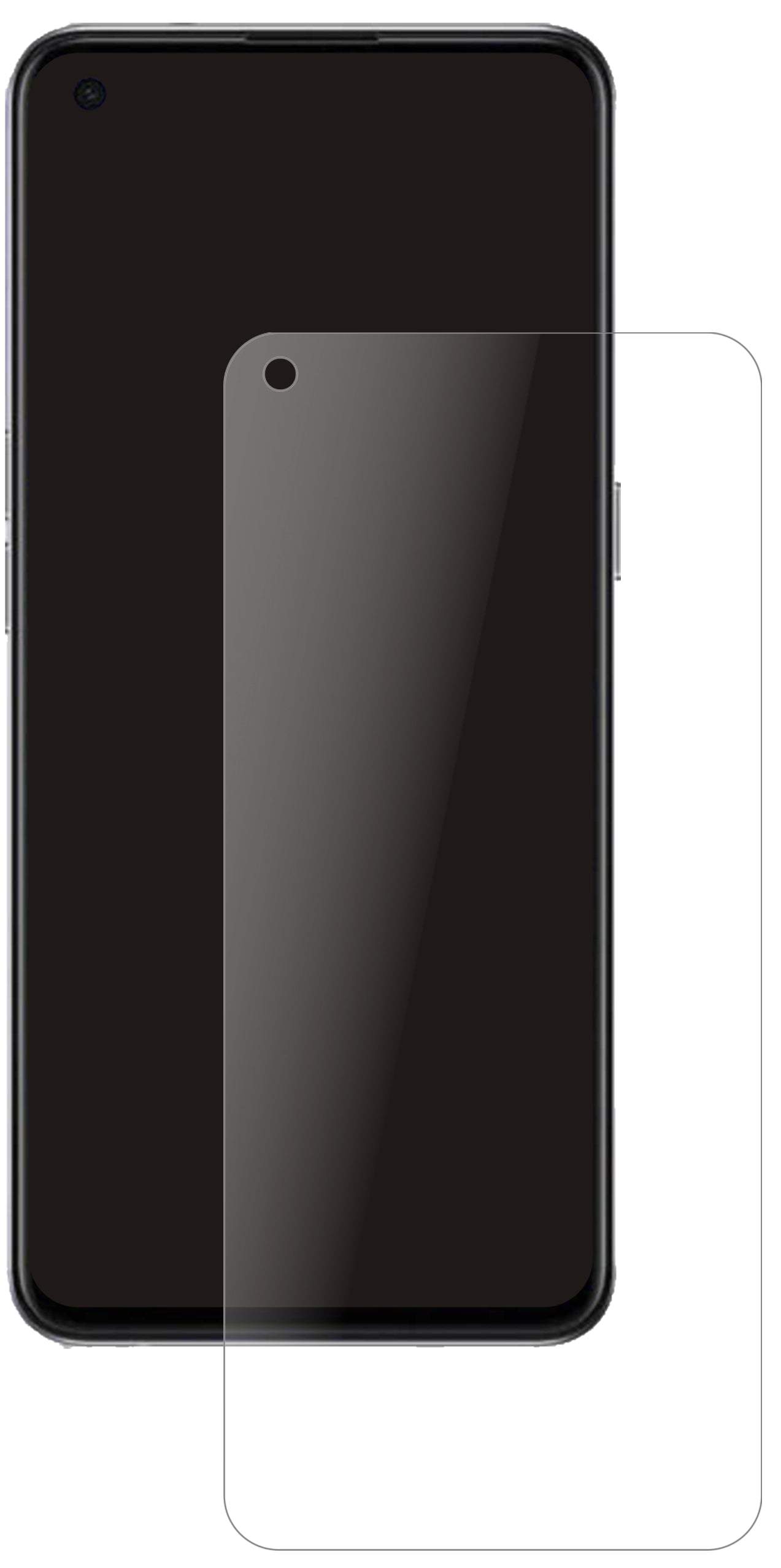 OppoReno5 K mit aufgebrachter dipos Panzerfolie, die lästige Fingerabdrücke minimiert