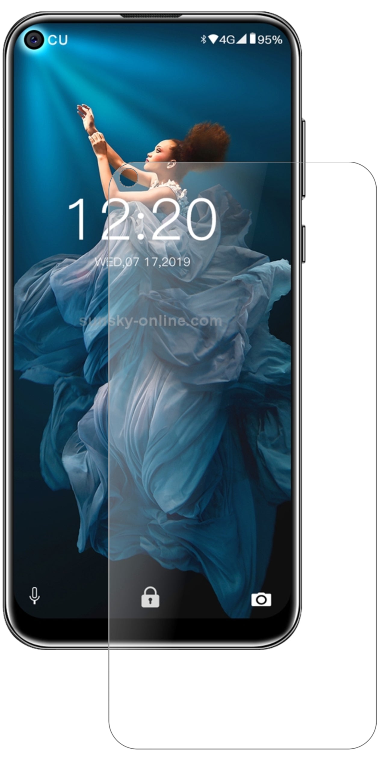 OukitelC17 Pro mit aufgebrachter dipos Panzerfolie, die lästige Fingerabdrücke minimiert