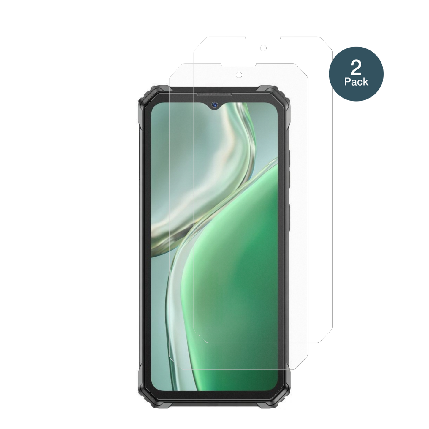 OukitelG7 mit aufgebrachter dipos Panzerfolie, die lästige Fingerabdrücke minimiert