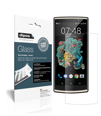 OukitelK7 mit aufgebrachter dipos Panzerfolie, die lästige Fingerabdrücke minimiert