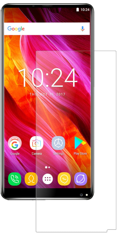 OukitelMix 2 mit aufgebrachter dipos Panzerfolie, die lästige Fingerabdrücke minimiert