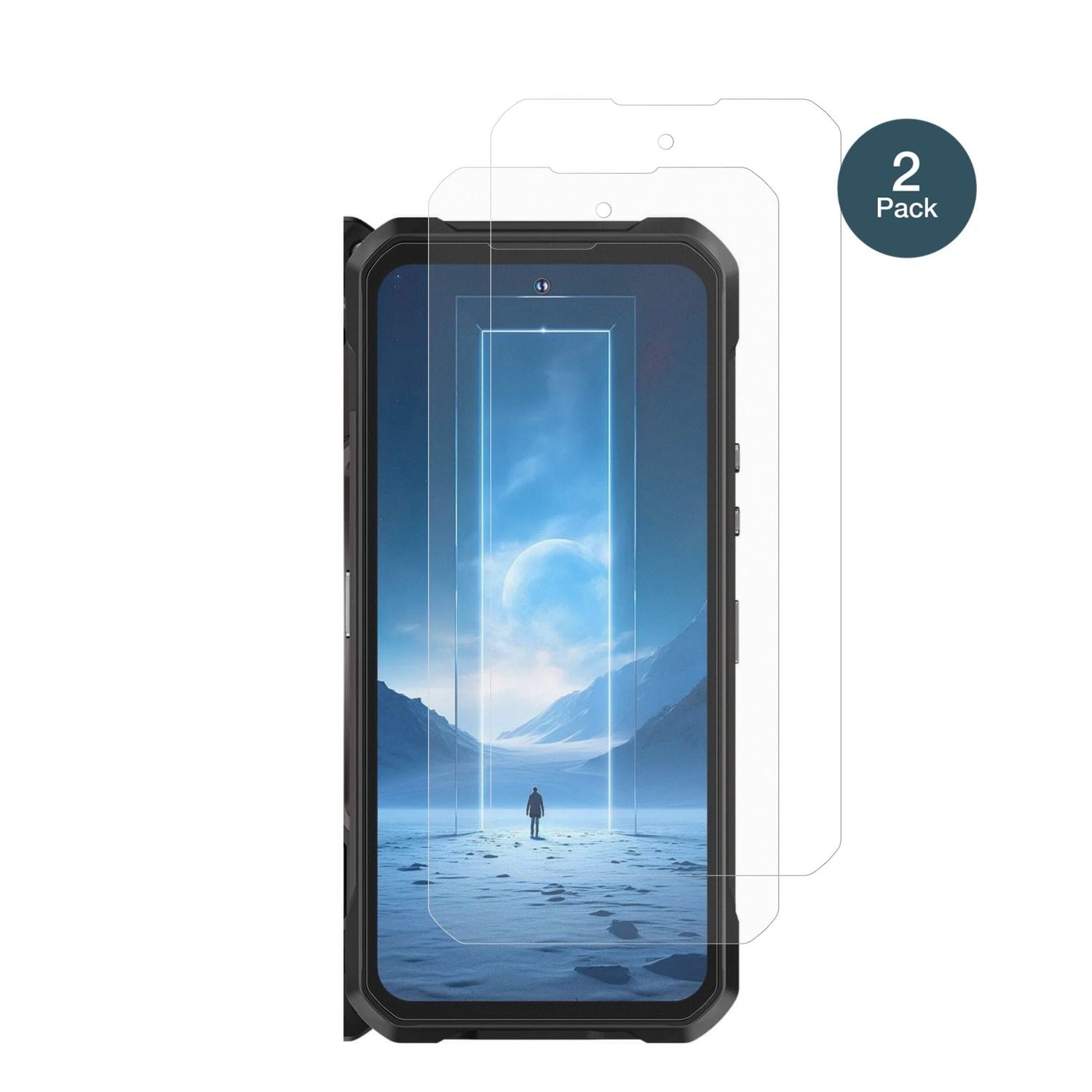 OukitelWP61 Ti mit aufgebrachter dipos Panzerfolie, die lästige Fingerabdrücke minimiert
