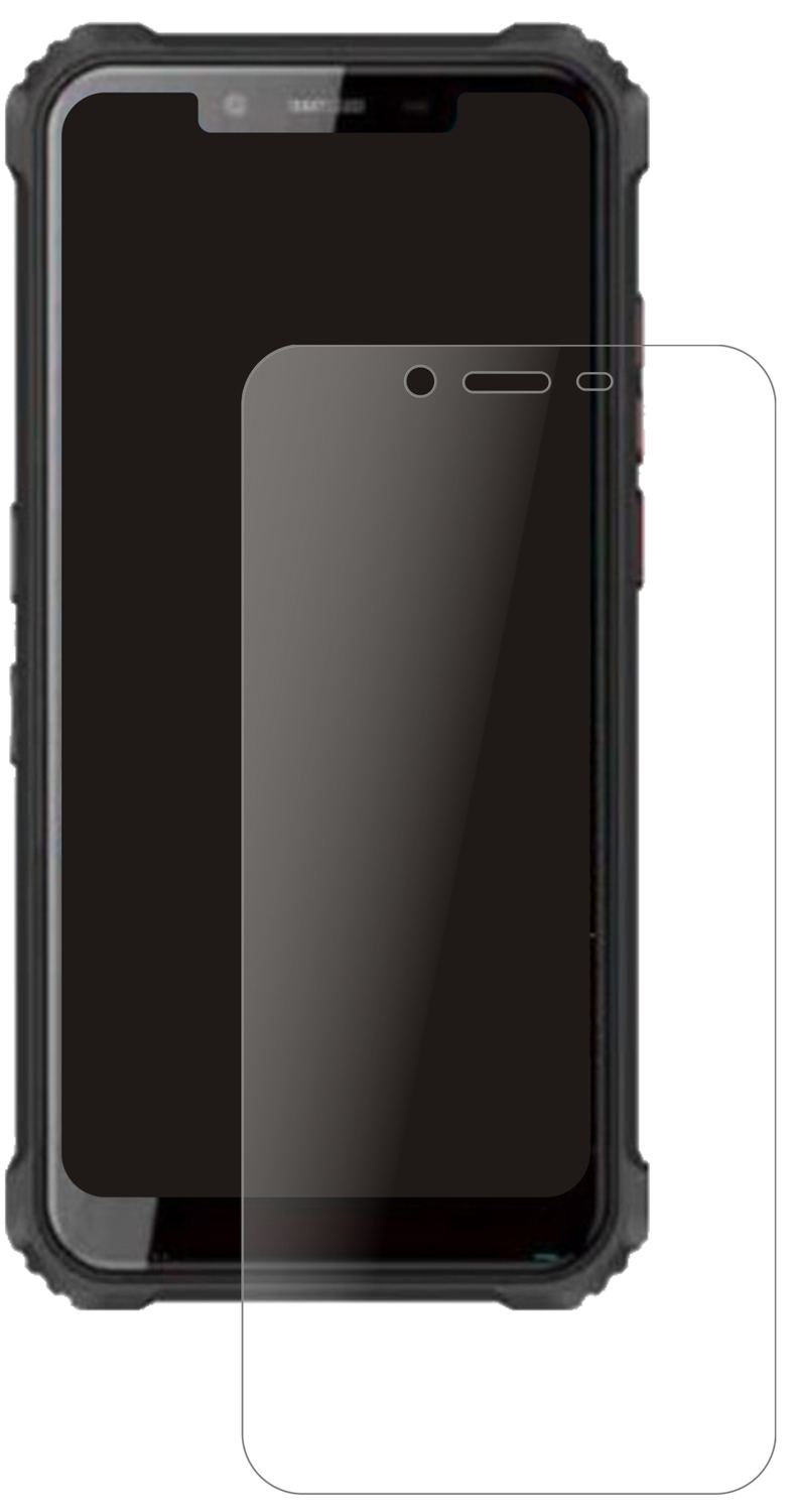 OukitelWP9 mit aufgebrachter dipos Panzerfolie, die lästige Fingerabdrücke minimiert