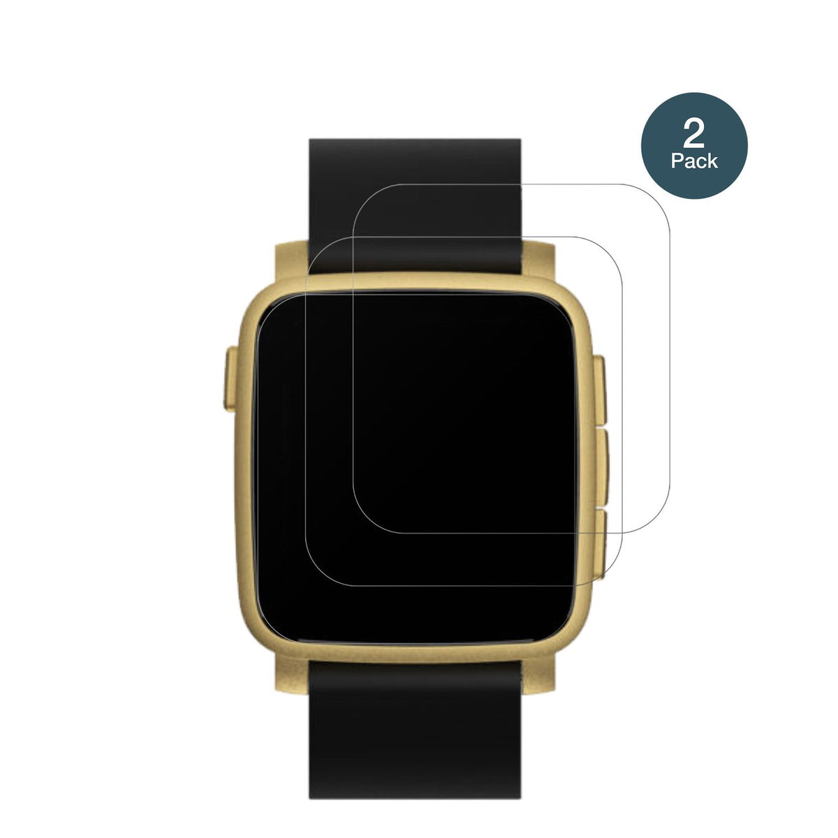 PebbleTime 2 mit aufgebrachter dipos Panzerfolie, die lästige Fingerabdrücke minimiert