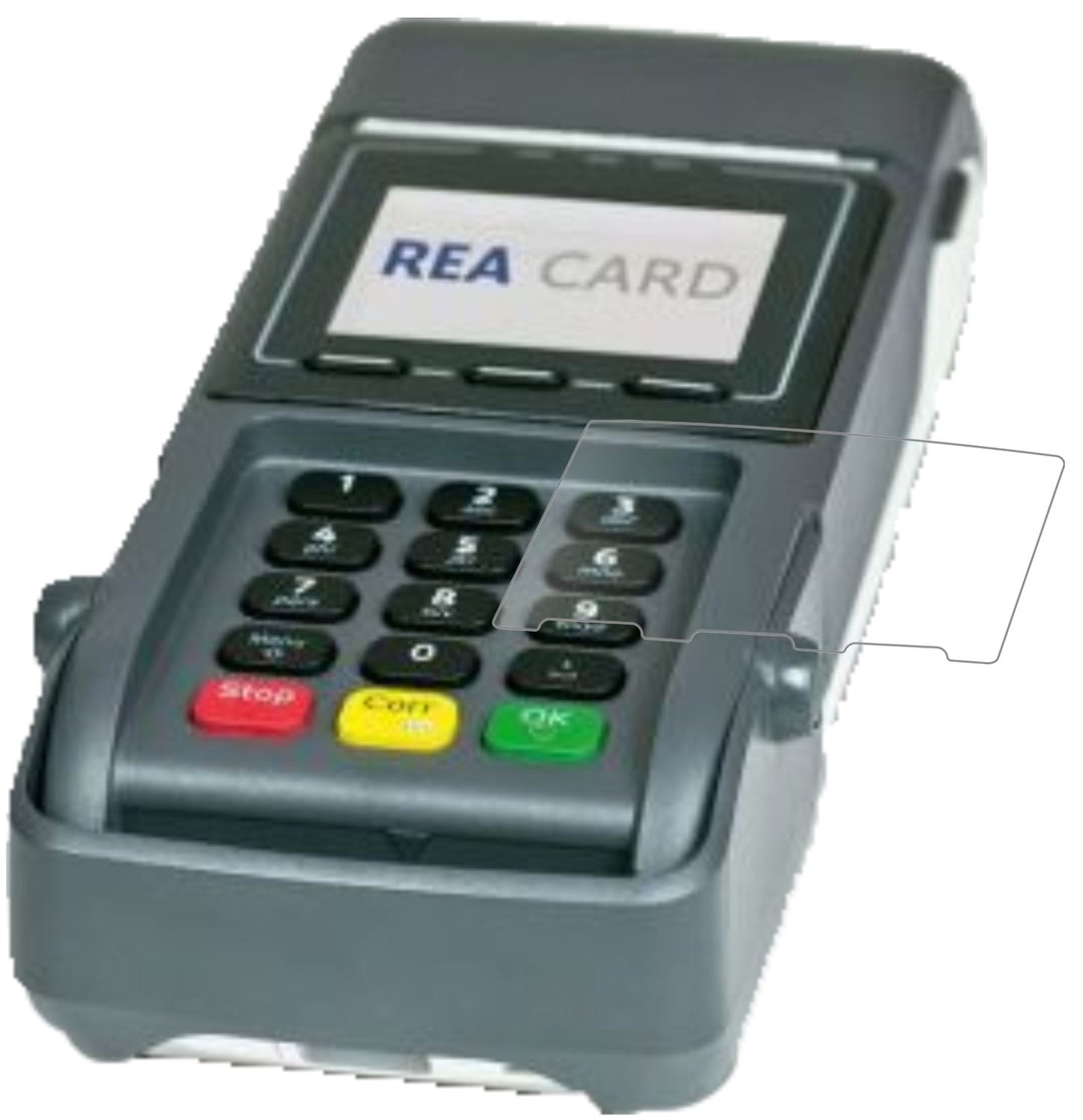 REA CARDT7 flex mit aufgebrachter dipos Panzerfolie, die lästige Fingerabdrücke minimiert