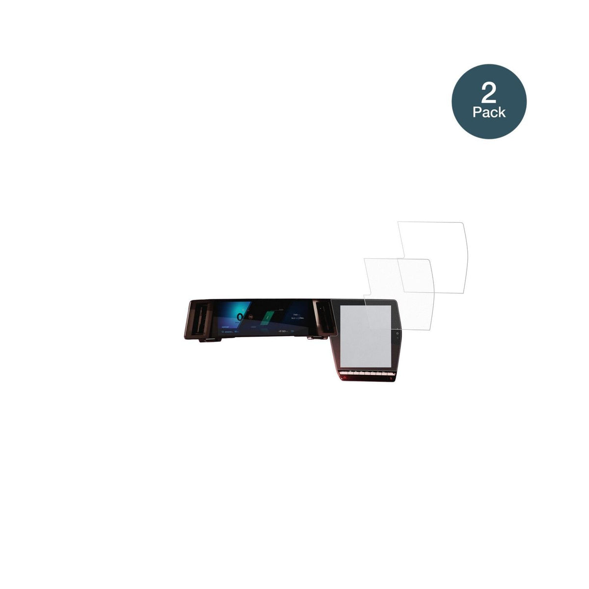 2x Screen Protector for Renault Espace openR Link 12 matte Flexible Glass 9H dipos