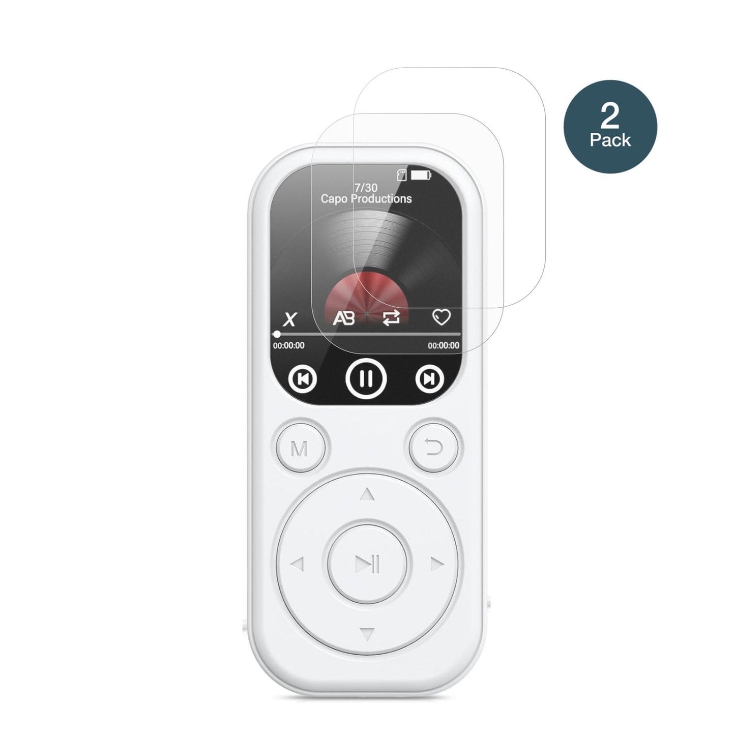 RWSRWMP301-BS MP3-Player mit aufgebrachter dipos Panzerfolie, die lästige Fingerabdrücke minimiert