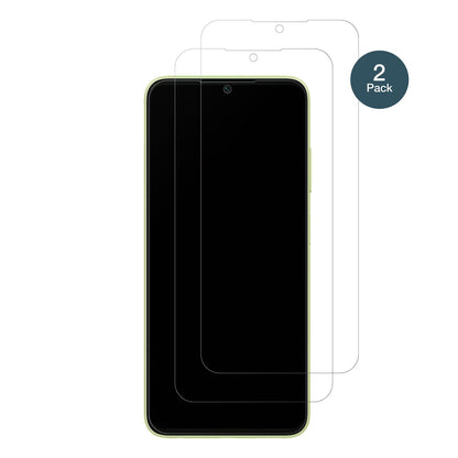 SamsungGalaxy A05s mit aufgebrachter dipos Panzerfolie, die lästige Fingerabdrücke minimiert