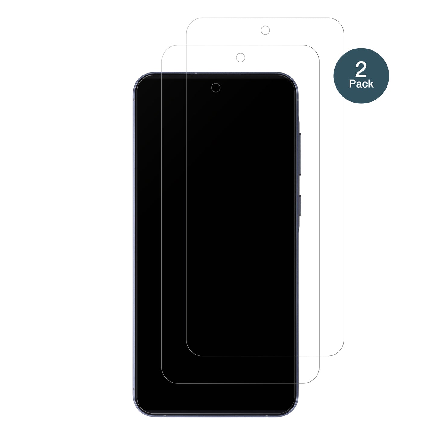 SamsungGalaxy A55 (case friendly) mit aufgebrachter dipos Panzerfolie, die lästige Fingerabdrücke minimiert