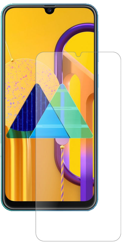 SamsungGalaxy M31s mit aufgebrachter dipos Panzerfolie, die lästige Fingerabdrücke minimiert