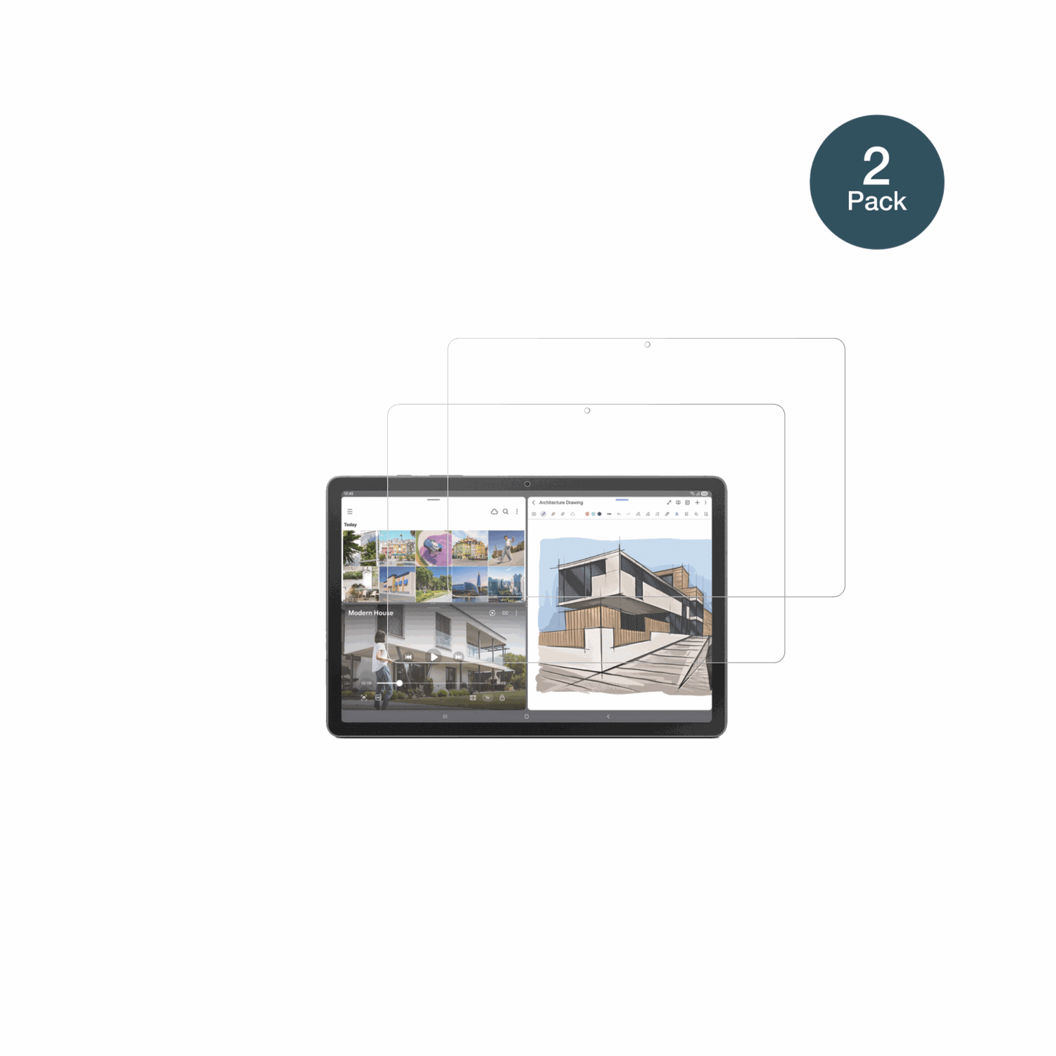 SamsungGalaxy Tab S10 Lite mit aufgebrachter dipos Panzerfolie, die lästige Fingerabdrücke minimiert