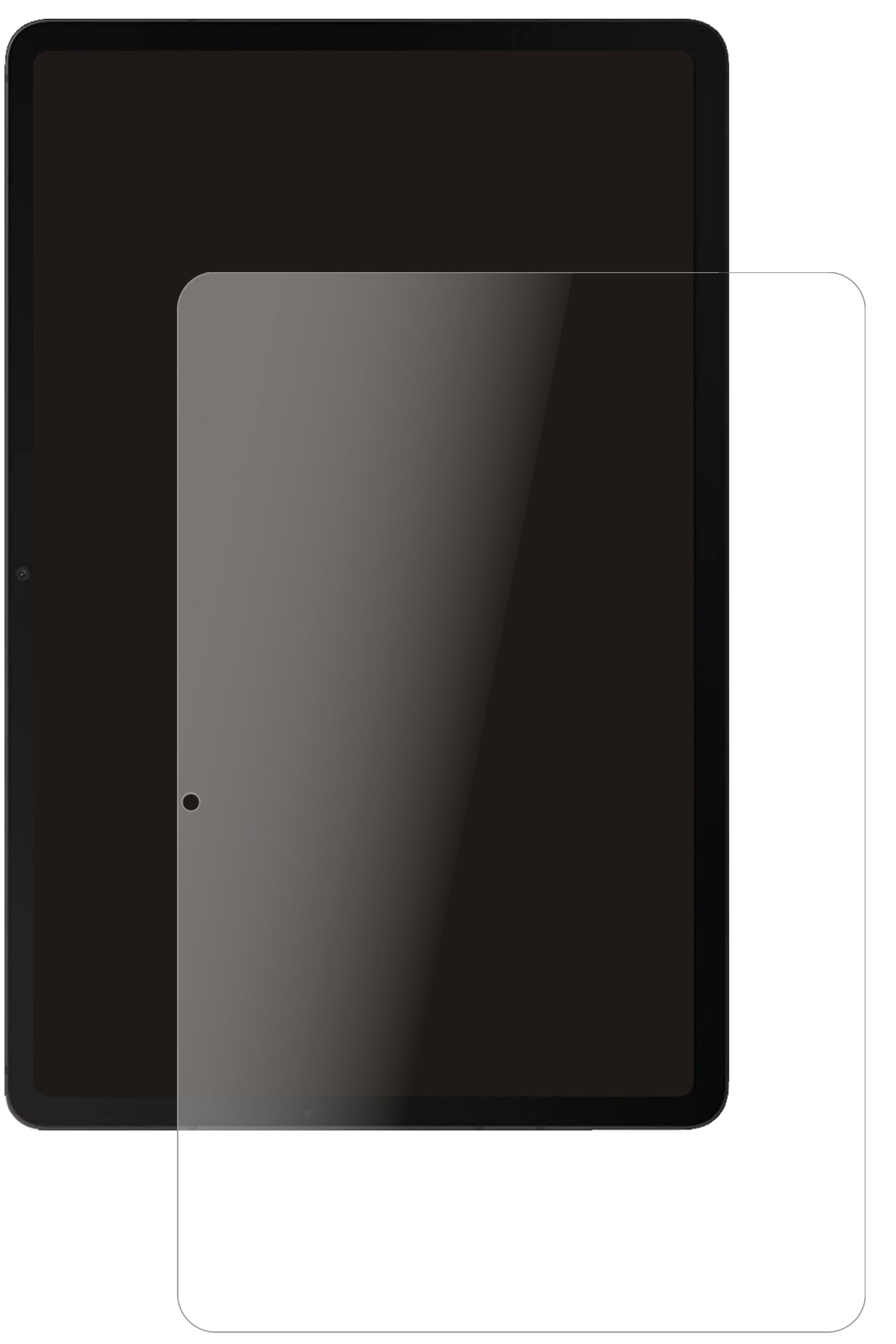 SamsungGalaxy Tab S8 mit aufgebrachter dipos Panzerfolie, die lästige Fingerabdrücke minimiert