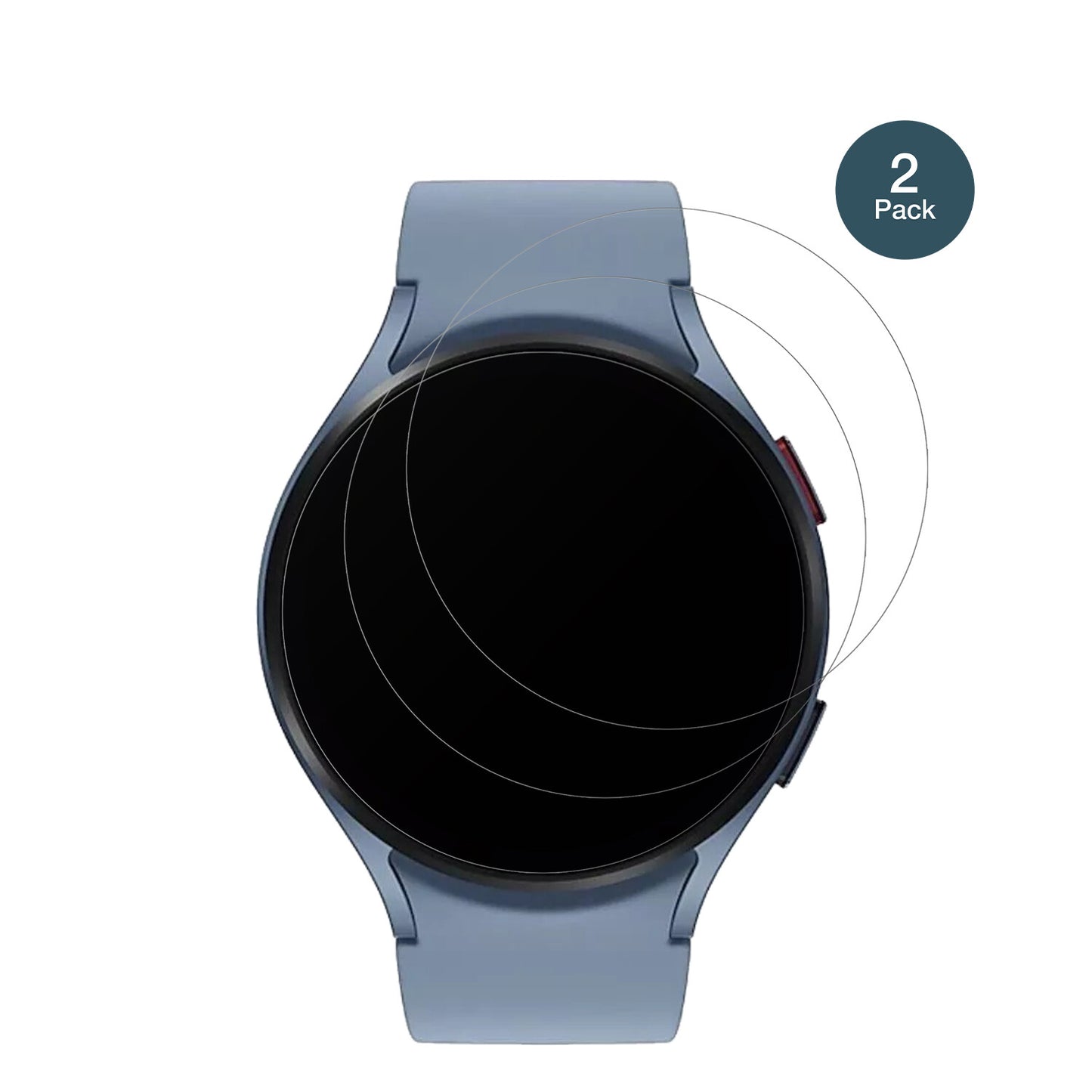 SamsungGalaxy Watch 5 (44mm) mit aufgebrachter dipos Panzerfolie, die lästige Fingerabdrücke minimiert