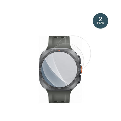 SamsungGalaxy Watch Ultra 2 mit aufgebrachter dipos Panzerfolie, die lästige Fingerabdrücke minimiert