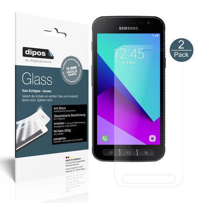 SamsungGalaxy Xcover 4 mit aufgebrachter dipos Panzerfolie, die lästige Fingerabdrücke minimiert