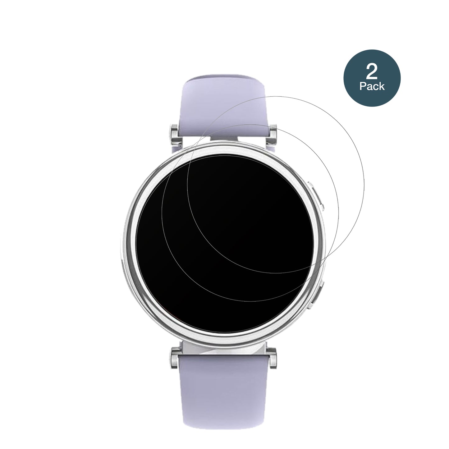 Sanorum1.27 Zoll Smartwatch mit aufgebrachter dipos Panzerfolie, die lästige Fingerabdrücke minimiert