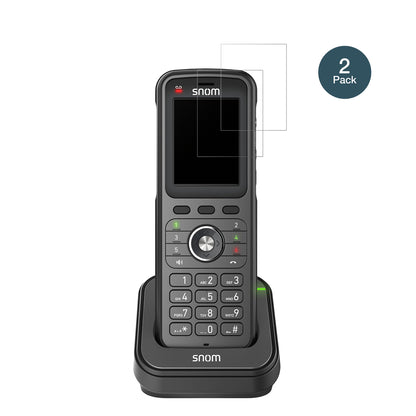 SnomM56 Dect mit aufgebrachter dipos Panzerfolie, die lästige Fingerabdrücke minimiert