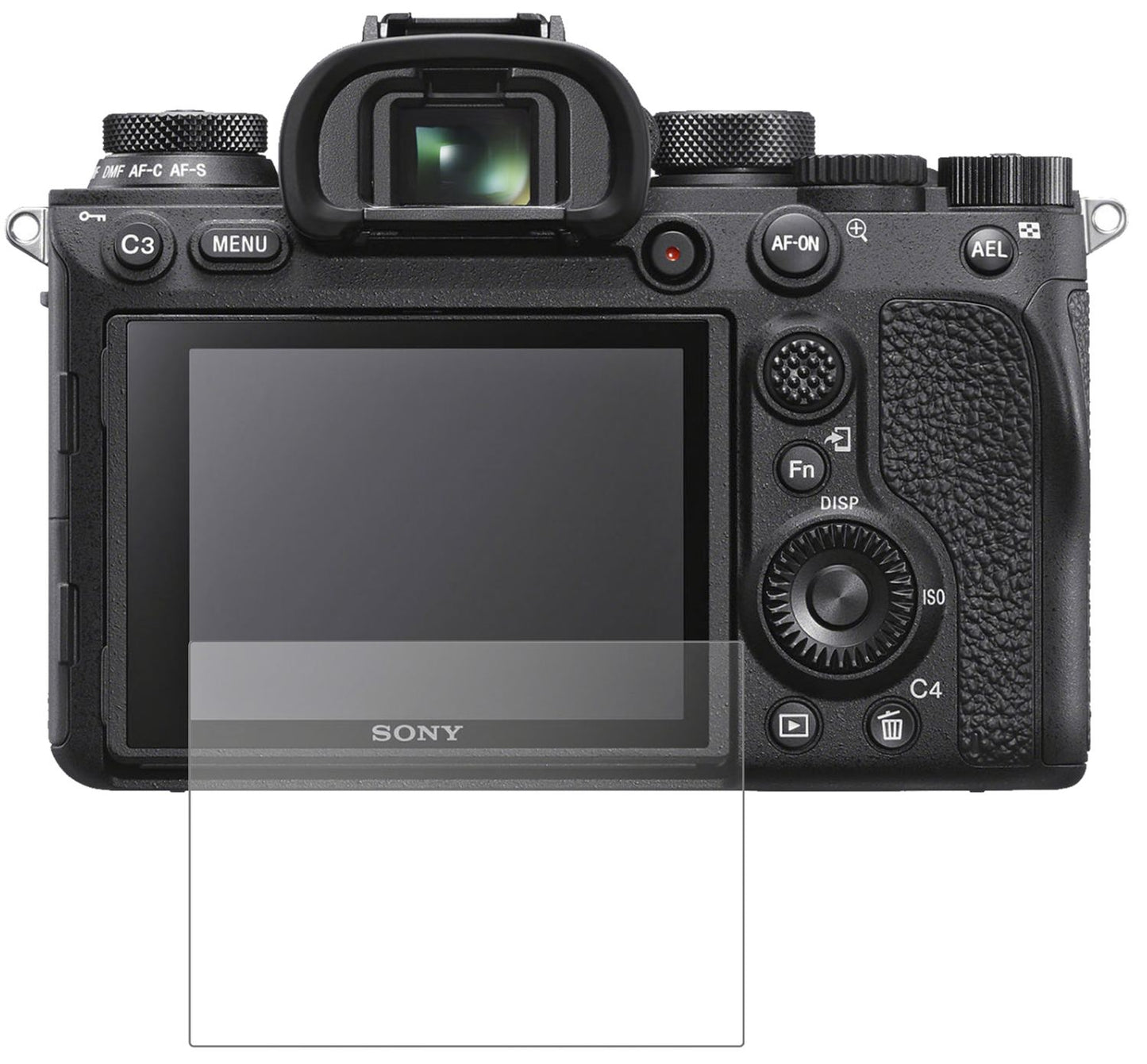 SonyAlpha 7R III mit aufgebrachter dipos Panzerfolie, die lästige Fingerabdrücke minimiert