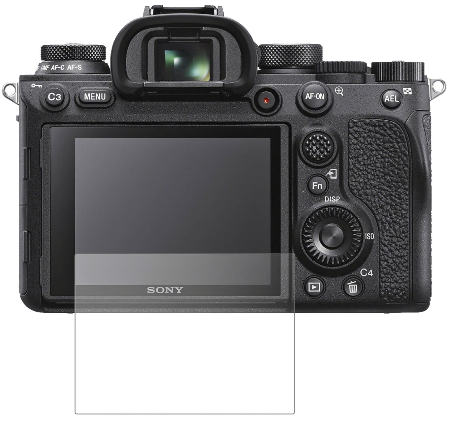 SonyAlpha 7R III mit aufgebrachter dipos Panzerfolie, die lästige Fingerabdrücke minimiert