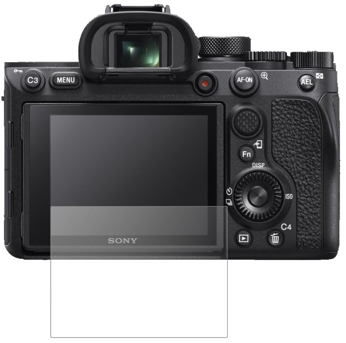 SonyAlpha 7R IVA mit aufgebrachter dipos Panzerfolie, die lästige Fingerabdrücke minimiert
