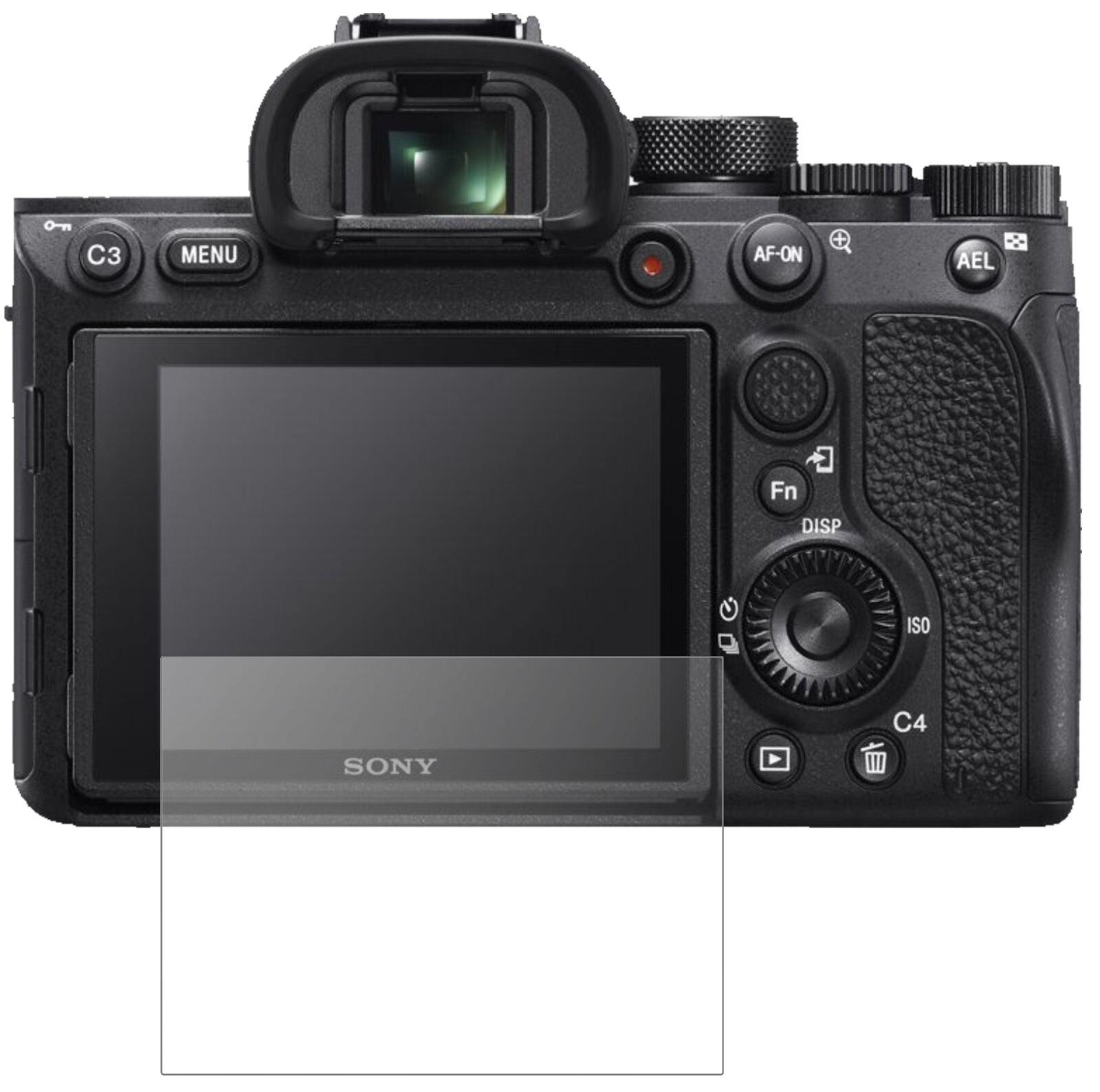 SonyAlpha 7R IVA mit aufgebrachter dipos Panzerfolie, die lästige Fingerabdrücke minimiert