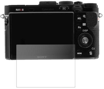 SonyCyber-Shot DSC-RX100 II mit aufgebrachter dipos Panzerfolie, die lästige Fingerabdrücke minimiert