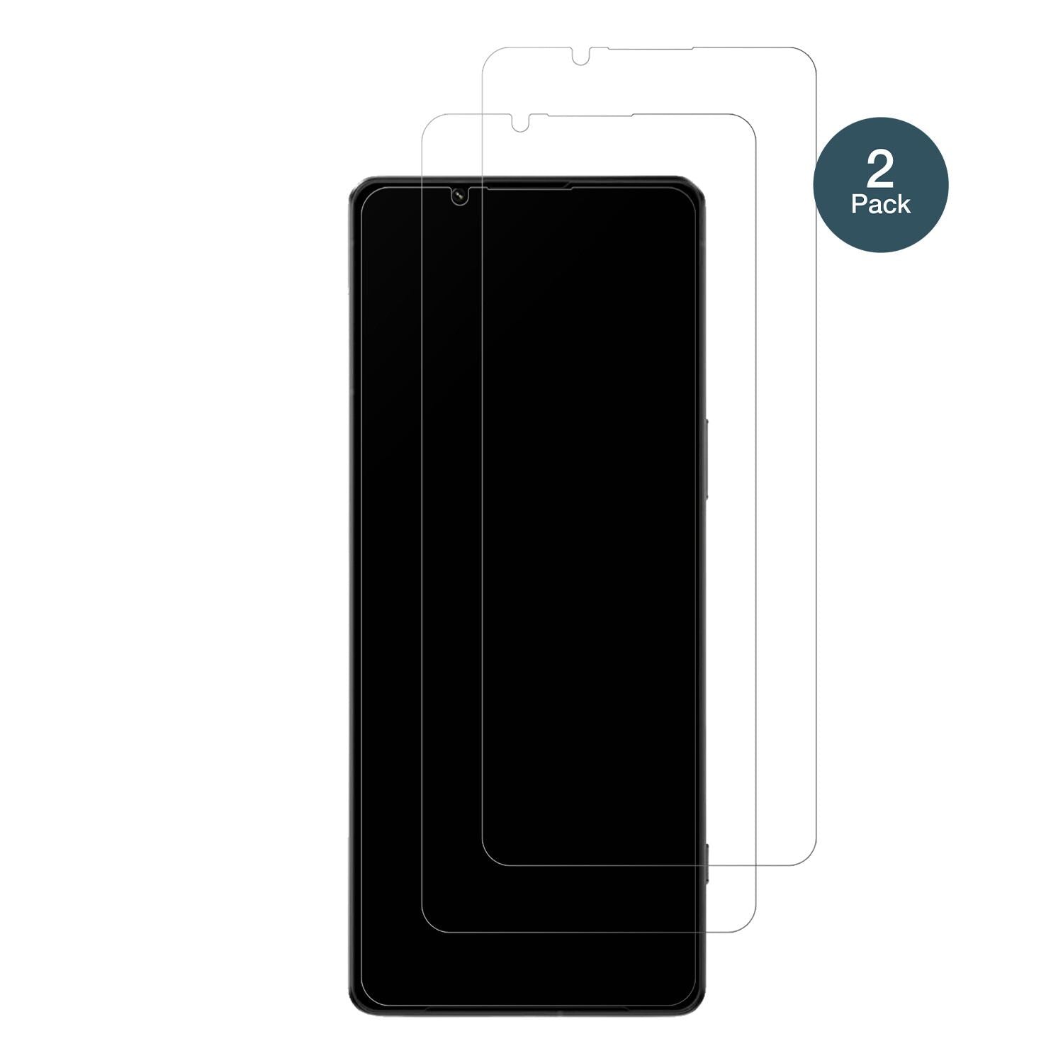 SonyXperia 1 IV mit aufgebrachter dipos Panzerfolie, die lästige Fingerabdrücke minimiert
