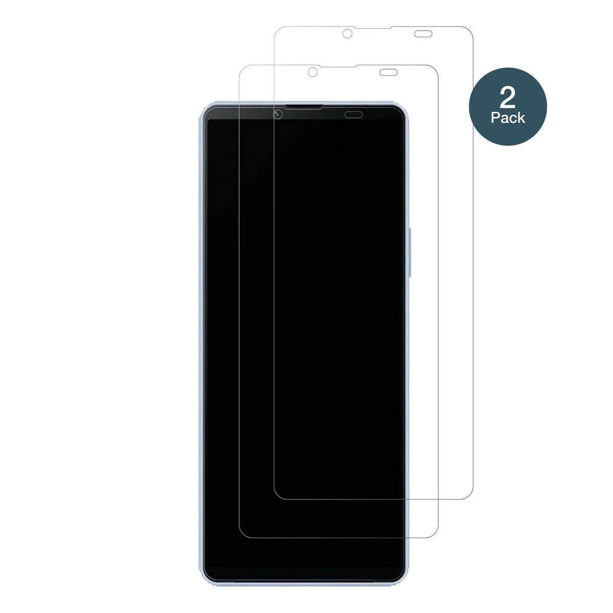 SonyXperia 10 V mit aufgebrachter dipos Panzerfolie, die lästige Fingerabdrücke minimiert
