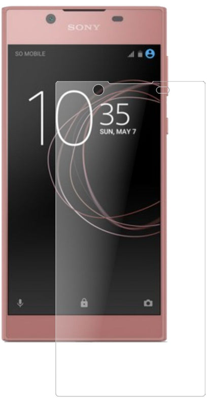 SonyXperia L1 mit aufgebrachter dipos Panzerfolie, die lästige Fingerabdrücke minimiert