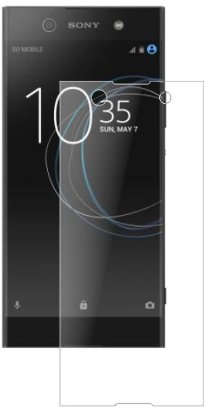 SonyXperia XA1 Ultra mit aufgebrachter dipos Panzerfolie, die lästige Fingerabdrücke minimiert