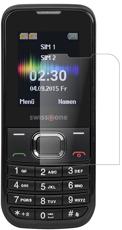 SwisstoneSC 230 mit aufgebrachter dipos Panzerfolie, die lästige Fingerabdrücke minimiert
