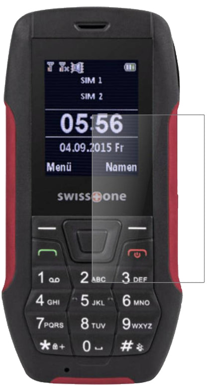 SwisstoneSX 567 mit aufgebrachter dipos Panzerfolie, die lästige Fingerabdrücke minimiert