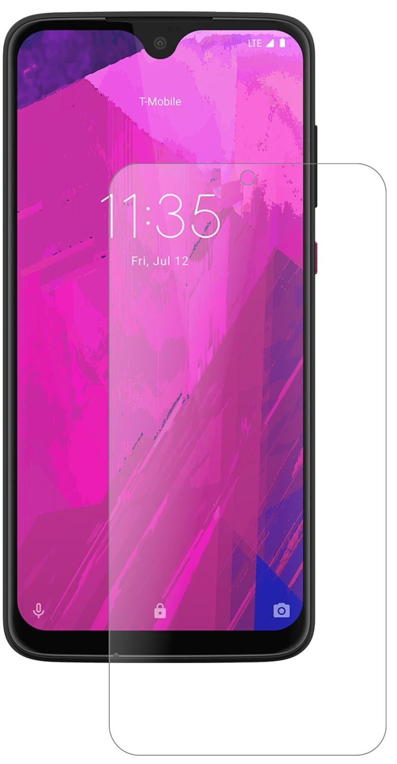 T-MobileRevvlry Plus mit aufgebrachter dipos Panzerfolie, die lästige Fingerabdrücke minimiert