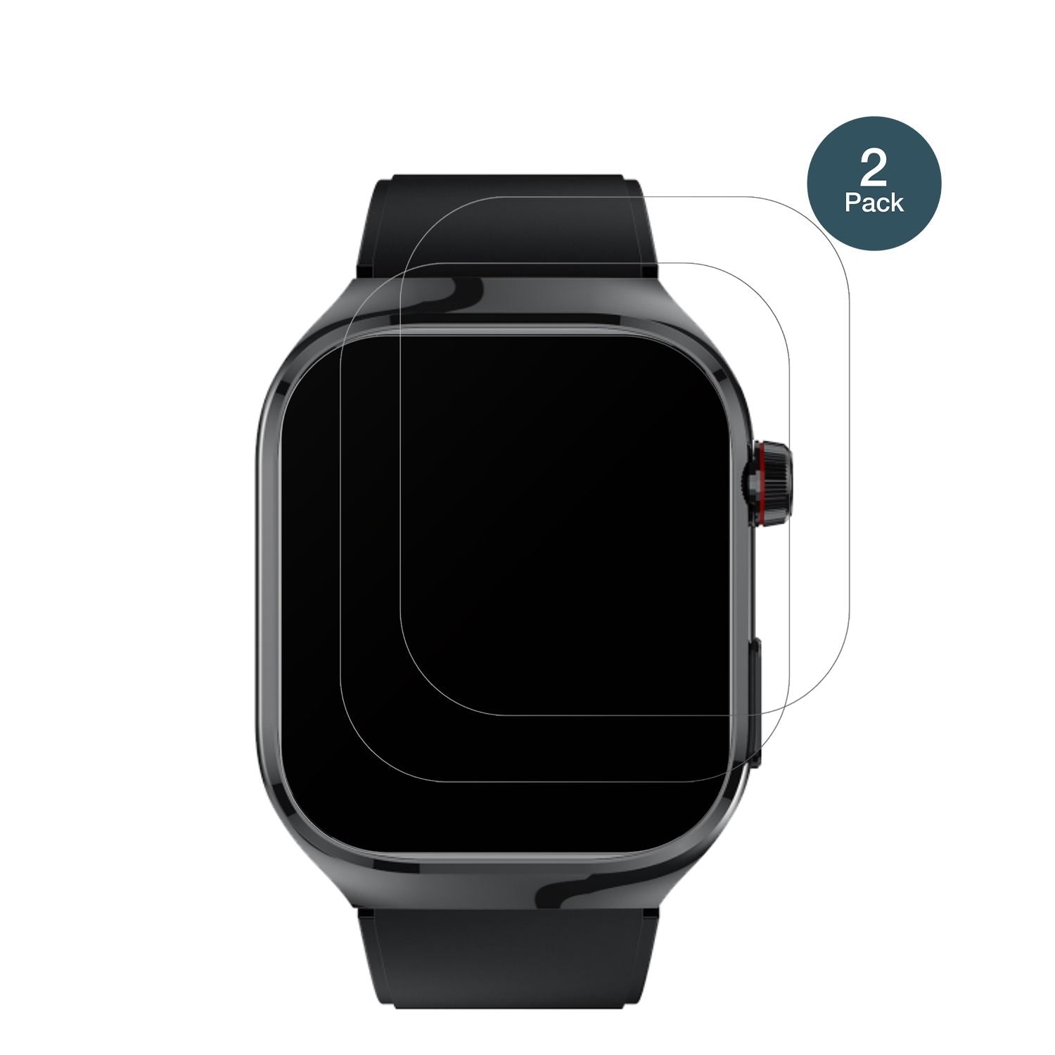 TK16Smartwatch 2.04 Zoll mit aufgebrachter dipos Panzerfolie, die lästige Fingerabdrücke minimiert
