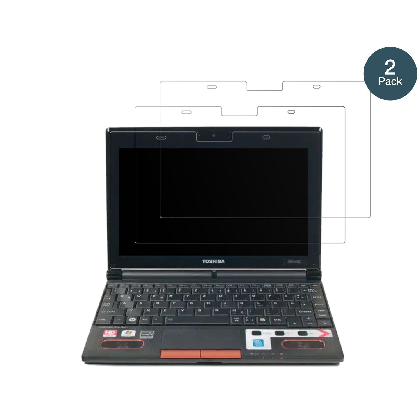 ToshibaNB550D 10 Zoll mit aufgebrachter dipos Panzerfolie, die lästige Fingerabdrücke minimiert