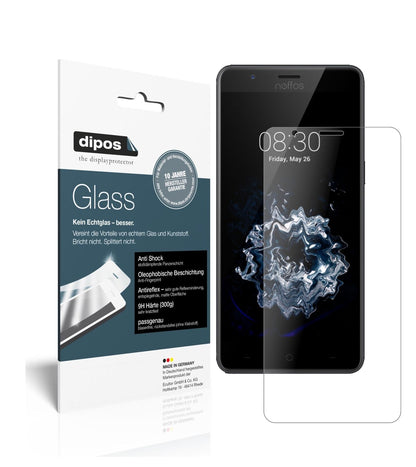 TP-LinkNeffos N1 mit aufgebrachter dipos Panzerfolie, die lästige Fingerabdrücke minimiert