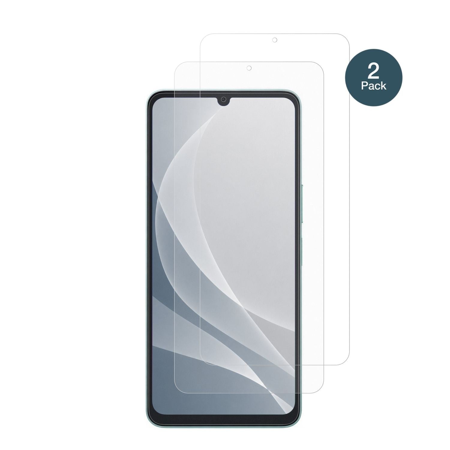 VivoY05e mit aufgebrachter dipos Panzerfolie, die lästige Fingerabdrücke minimiert