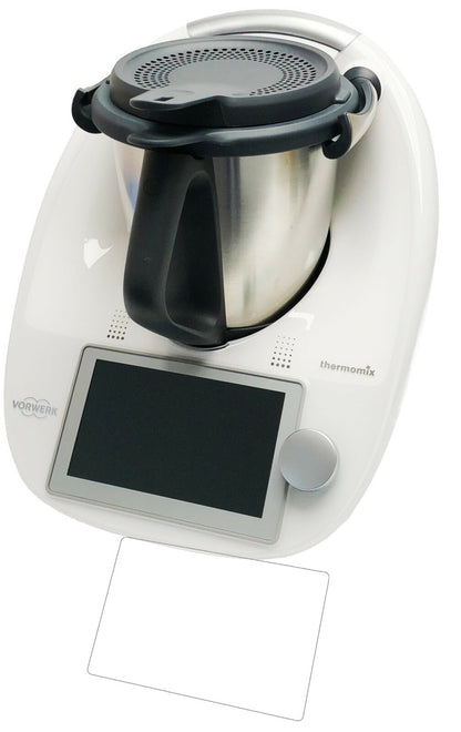 VorwerkThermomix TM6 mit aufgebrachter dipos Panzerfolie, die lästige Fingerabdrücke minimiert