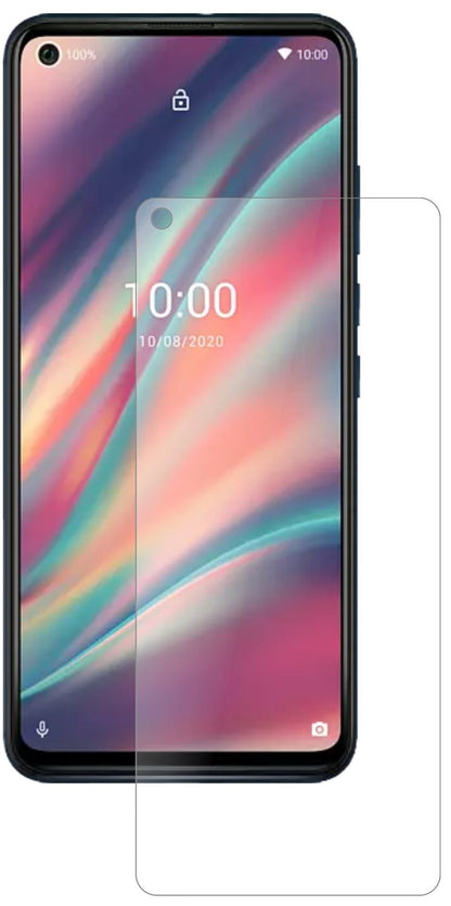 WikoView5 Plus mit aufgebrachter dipos Panzerfolie, die lästige Fingerabdrücke minimiert