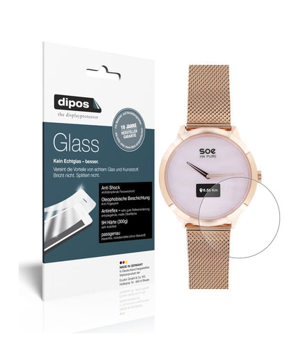 X-WATCHSOE XW Pure mit aufgebrachter dipos Panzerfolie, die lästige Fingerabdrücke minimiert
