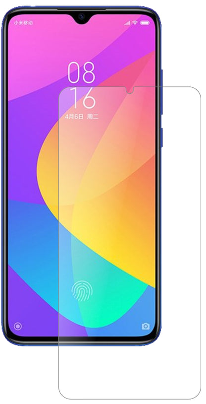 XiaomiMi 9 Lite mit aufgebrachter dipos Panzerfolie, die lästige Fingerabdrücke minimiert