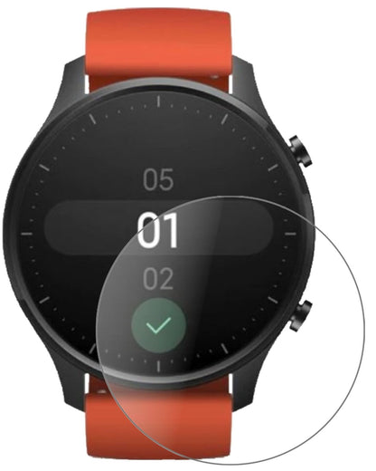 XiaomiMi Watch Color mit aufgebrachter dipos Panzerfolie, die lästige Fingerabdrücke minimiert