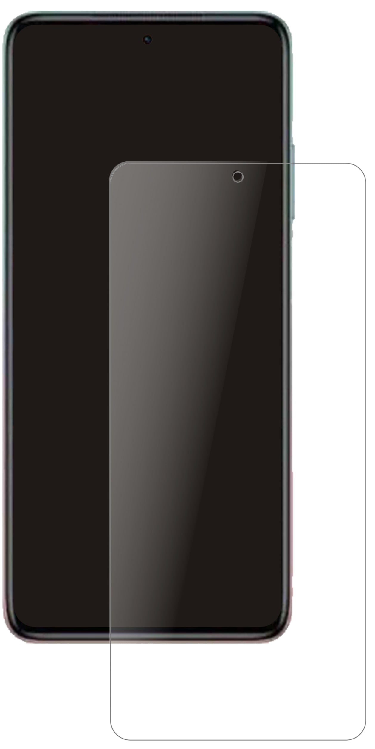 XiaomiRedmi Note 11T mit aufgebrachter dipos Panzerfolie, die lästige Fingerabdrücke minimiert