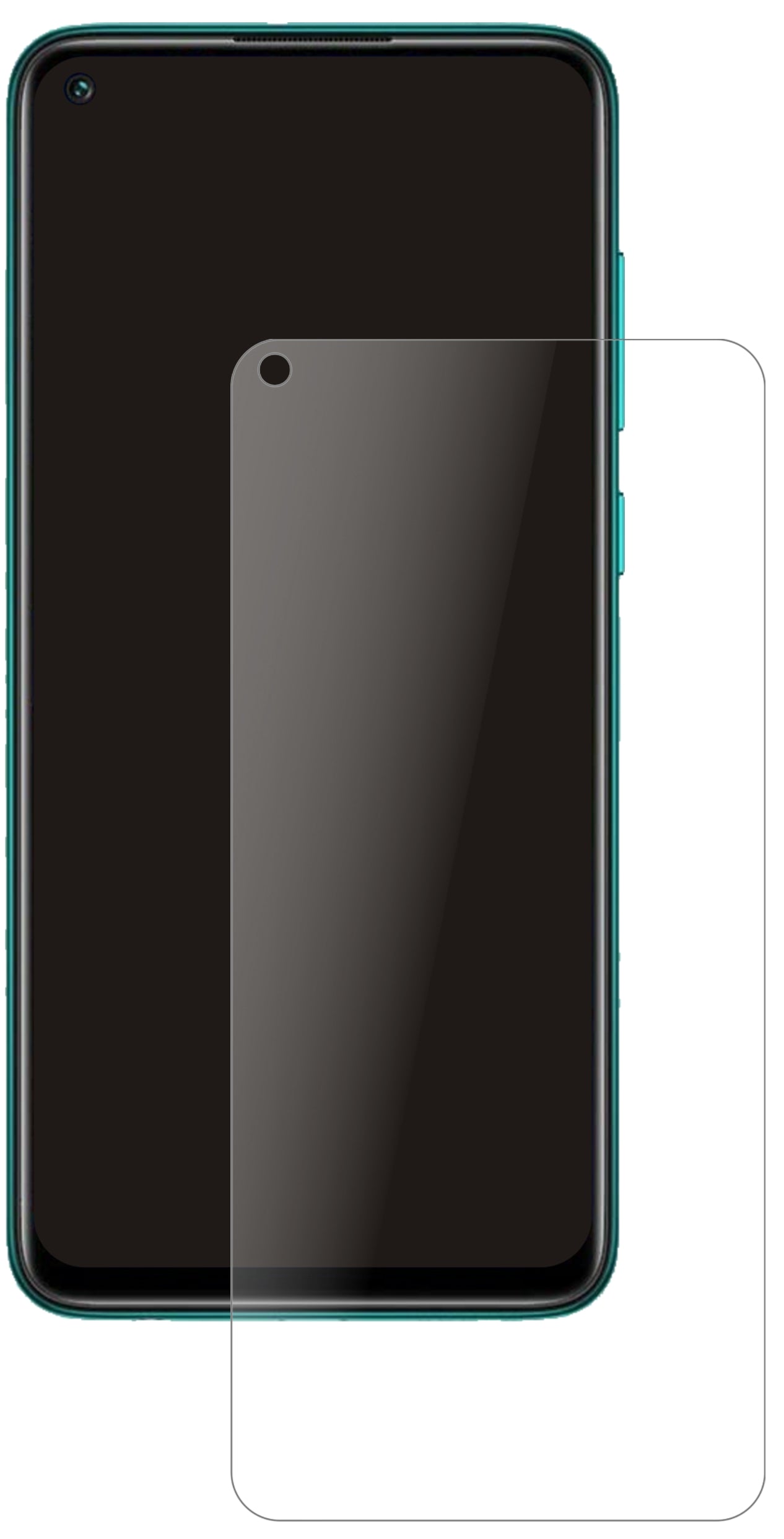 XiaomiRedmi Note 9T mit aufgebrachter dipos Panzerfolie, die lästige Fingerabdrücke minimiert