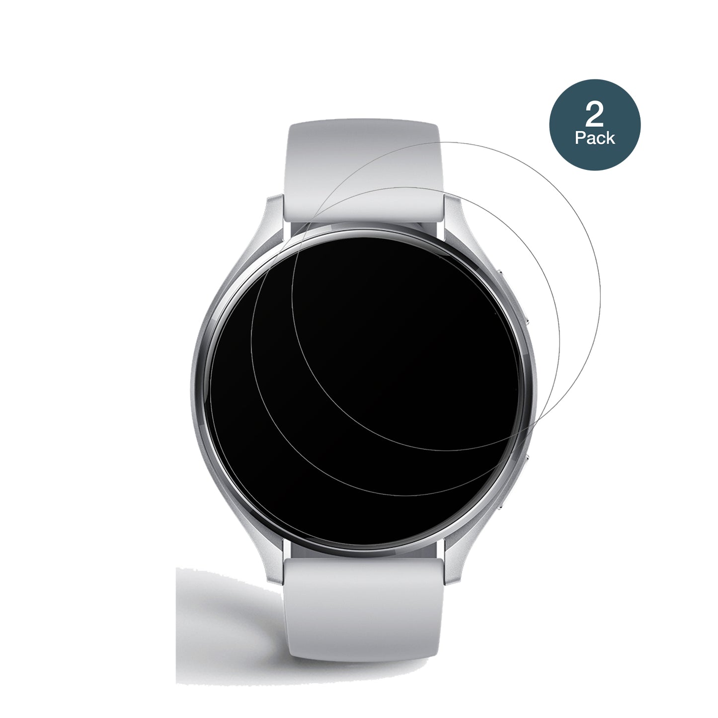 XiaomiWatch 2 mit aufgebrachter dipos Panzerfolie, die lästige Fingerabdrücke minimiert