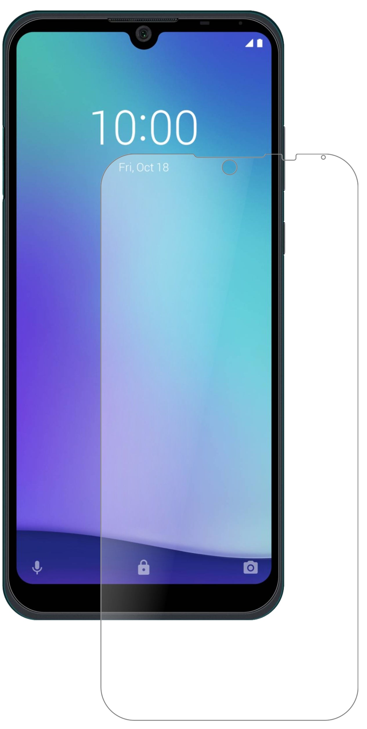 ZTEBlade A5 (2020) mit aufgebrachter dipos Panzerfolie, die lästige Fingerabdrücke minimiert