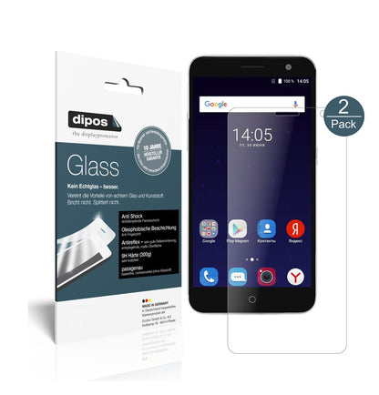 ZTEBlade V7 Plus mit aufgebrachter dipos Panzerfolie, die lästige Fingerabdrücke minimiert