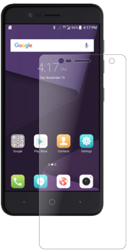ZTEBlade V8 Mini mit aufgebrachter dipos Panzerfolie, die lästige Fingerabdrücke minimiert