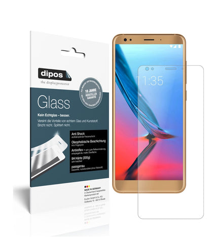 ZTEBlade V9 mit aufgebrachter dipos Panzerfolie, die lästige Fingerabdrücke minimiert